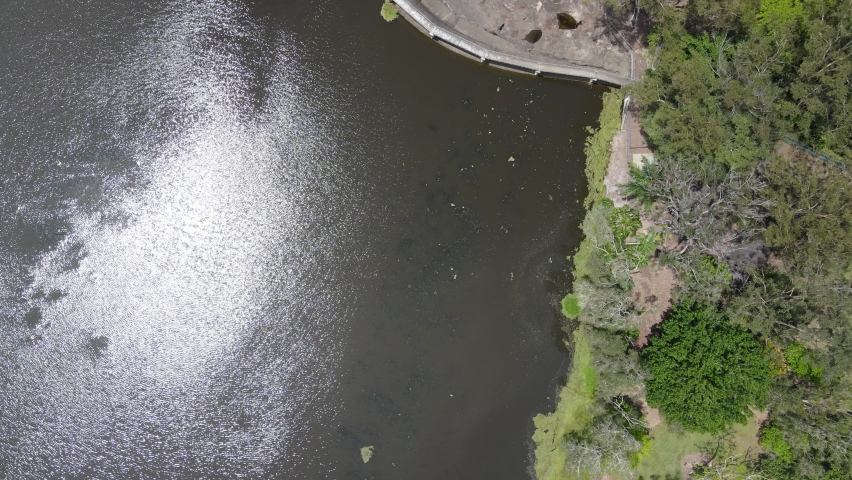 Birdseye view of Wappa Dam in Queensland, Australia 