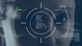 Scope scanning over globe of network of connections against close up of eyes of caucasian woman. biometric scanning technology concept - Powered by Shutterstock - Get 15% off with code: PIKWIZARD15