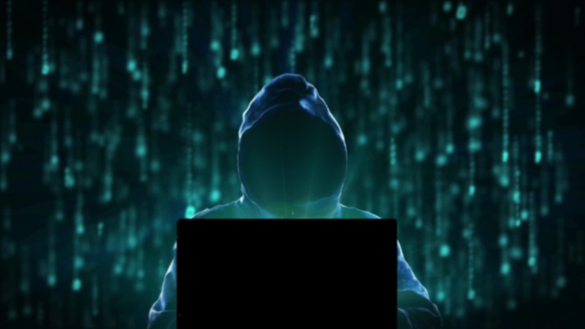 Cyber hackers attack computer systems Royalty-Free Stock Footage #1090978007