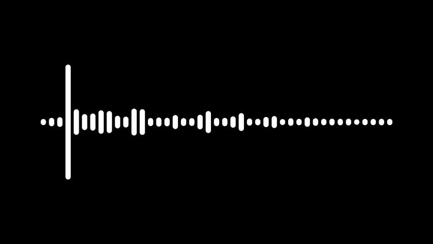 Audio spectrum sound wave. Seamlessly looped animation, isolated on black background | Shutterstock HD Video #1091010739