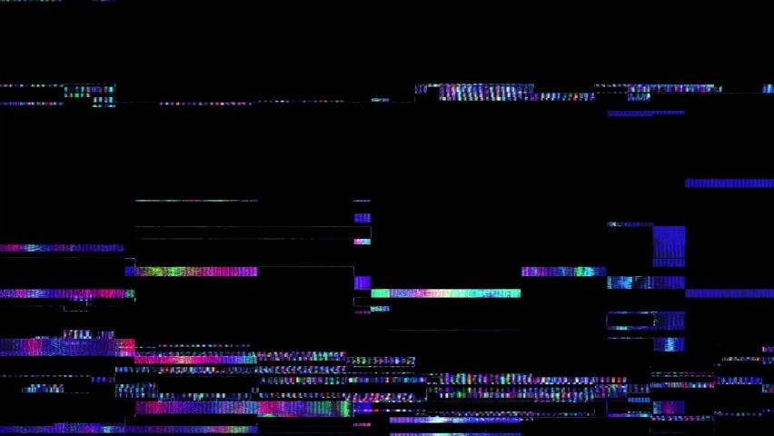 Abstract Glitch Effect Animation 4k Electronic Stock Footage Video (100 ...