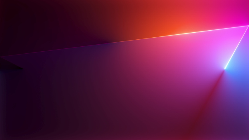 Cycled 3d animation, abstract simple background with neon zigzag line, glowing in ultraviolet light | Shutterstock HD Video #1091018269