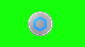 ChainLink Coin 3D Spinning Animation, Green Screen, Loop Rotating - Powered by Shutterstock - Get 15% off with code: PIKWIZARD15