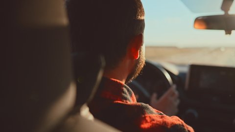 Rear View Saloon Auto On Male Stock Footage Video (100% Royalty-free ...