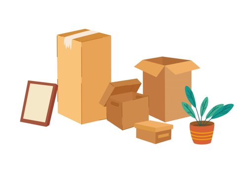 Parcel delivery Vector animation. Moving, cardboard boxes. Ideal for advertising web and social networks. Motion Graphics Animation 4K Ultra HD.