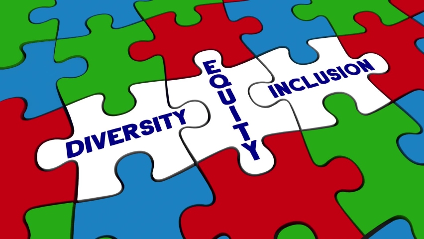 Diversity Equity Inclusion Puzzle Pieces DEI Work Together 3d Animation | Shutterstock HD Video #1091049159