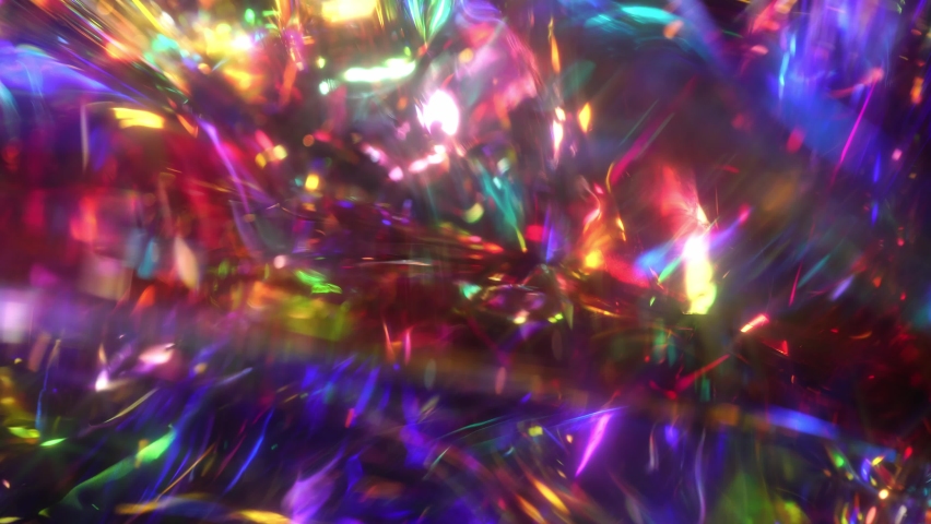 Defocused holographic light leaks. Festive neon abstract modern background for party. Blurred glow. Aurora Borealis Royalty-Free Stock Footage #1091055729