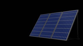 Animation of data processing over solar panels. Global sustainability, ecology and environment concept digitally generated video.