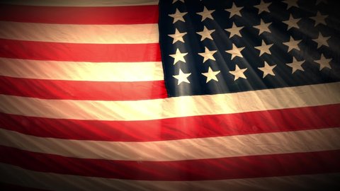 United States of America flag vintage style effect background slow motion selective focus