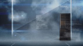 Animation of data processing over cloud icon and server. global connection, connections, data processing and digital interface concept digitally generated video. - Powered by Shutterstock - Get 15% off with code: PIKWIZARD15