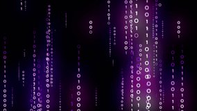 Binary code matrix background with moving numbers down the screen, tech animated background - Powered by Shutterstock - Get 15% off with code: PIKWIZARD15