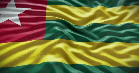 Togo National Flag Waving Background 4k Stock Footage Video (100% ...