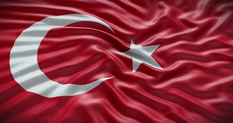 Turkey National Flag Waving Background 4k Stock Footage Video (100% ...