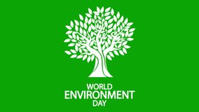 World environment day tree, art video illustration.