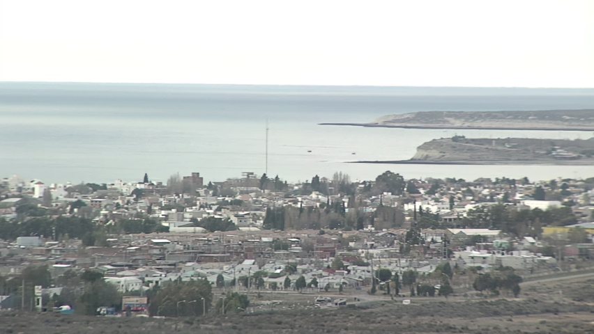 Puerto Madryn Cityscape On The Coast Of Chubut, Patagonia, Argentina