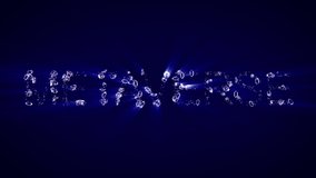 metaverse - text of diamonds with light rays, isolated - loop video