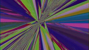 Glitchy geometrical cyberpunk psychedelic tunnel background. Loop meditation video. 