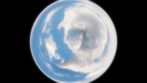 Equirectangular Rectilinear Panorama Blue Cloudy Sky Stock Footage ...