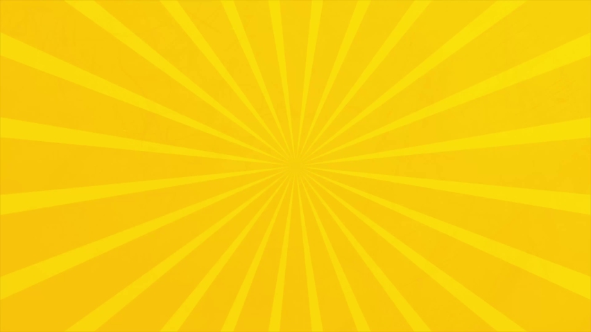 Pop art retro yellow beams graphic motion design. Pop art bursting background animation | Shutterstock HD Video #1091124505