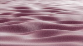 Close up. Slow motion. Looped 3d animation of dynamic cloth. Wavy silk cloth fluttering in the wind. Knitted texture fabric. Pink fabric stock footage. 4K Ultra HD video. 