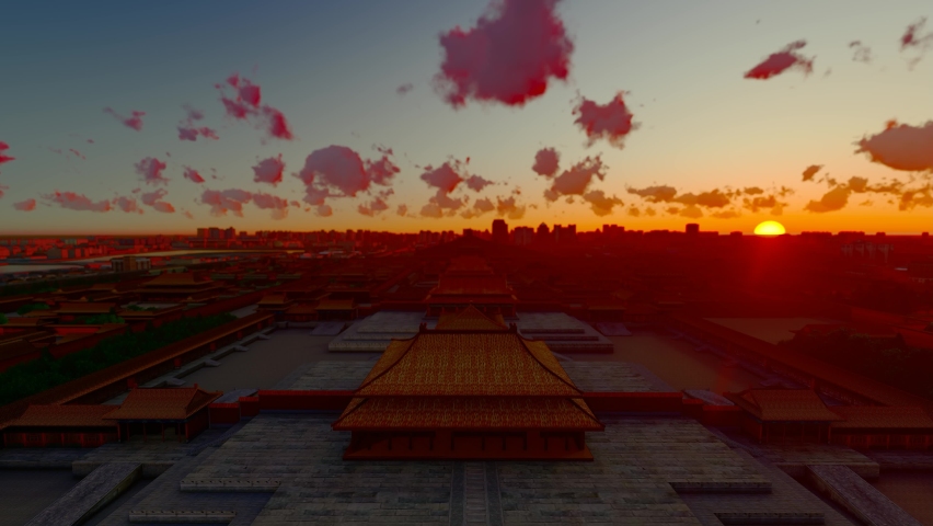 From night to day at the Forbidden City in Beijing, China