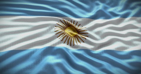 Argentina flag background. National flag of country waving