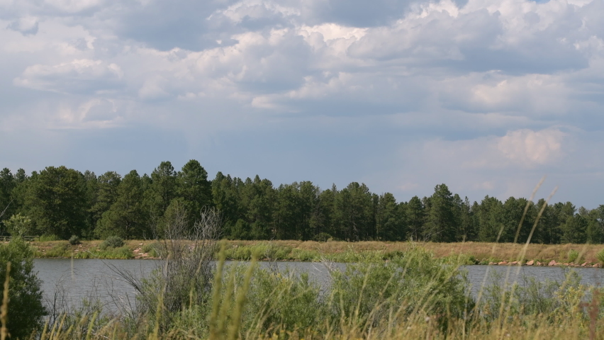 Scenic Summer Time Colorado Landscape with a Lake near Woodland Park, CO, United States of America