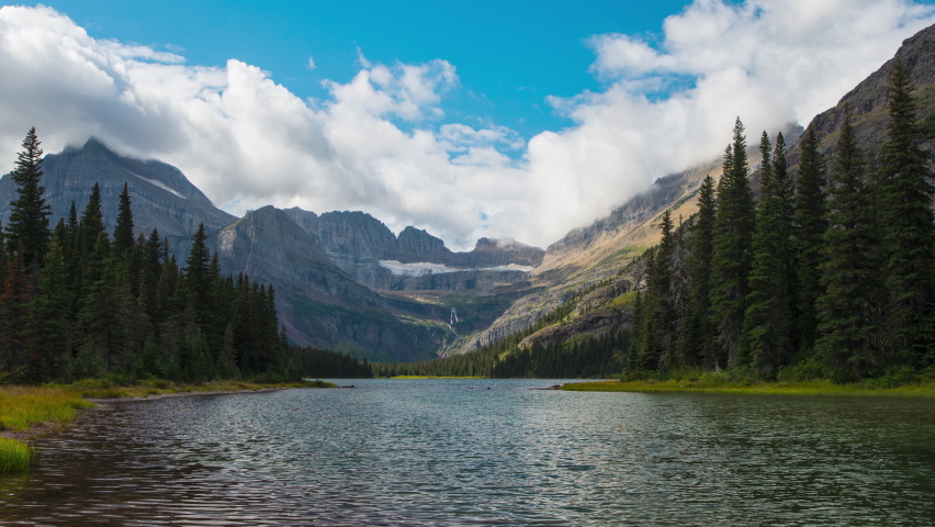 Lake and Mountains from Glacier Park