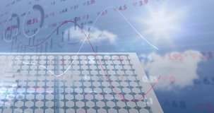 Animation of financial data processing over solar panel. global business, finances and digital interface concept digitally generated video. - Powered by Shutterstock - Get 15% off with code: PIKWIZARD15