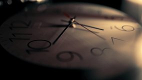 Macro Time-Lapse of Clock Hands Moving Fast. Time Pressure, Deadline, Stress, Aging, Business, Speed, Countdown - Cinematic Close-Up Shot for Abstract Time Concept. Time Flow On a Clock Face - Powered by Shutterstock - Get 15% off with code: PIKWIZARD15
