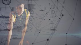 Animation of network of connections and data processing over biracial basketball player. global sport, connections and digital interface concept digitally generated video. - Powered by Shutterstock - Get 15% off with code: PIKWIZARD15