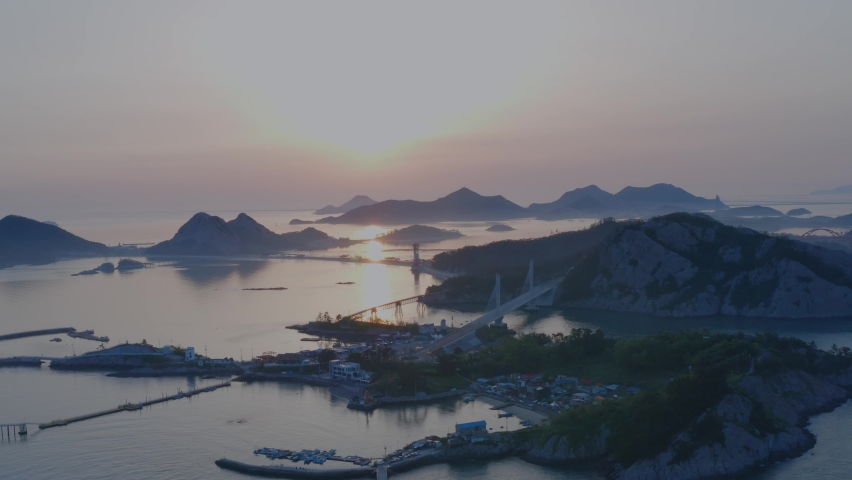 Drone shot of the ocean