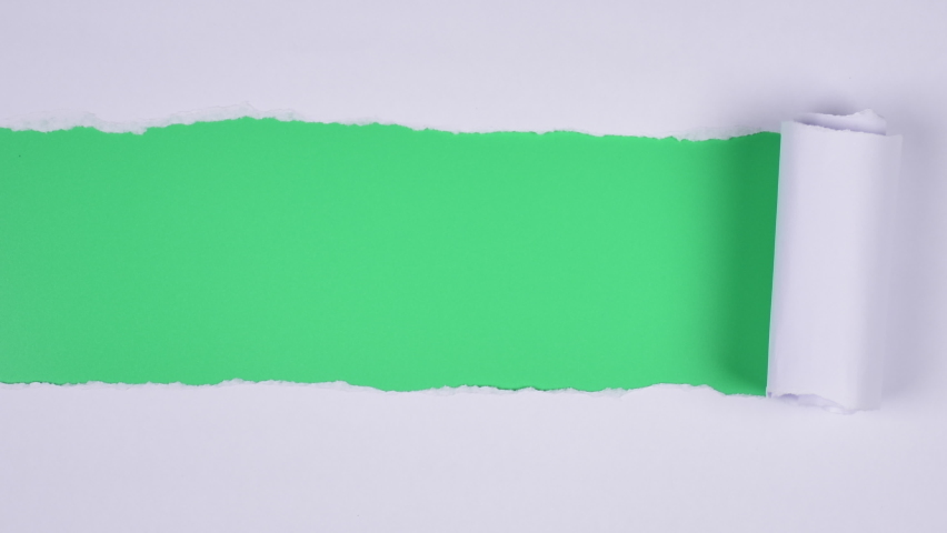 Stop motion, Torn Paper Transitions on Green Screen Background