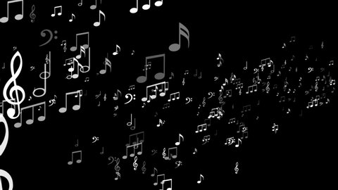 Musical Notes Animation Rendering Background Loop Stock Footage Video ...