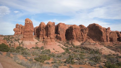 Garden of Eden overlook in Arches National Park during the day, Pan