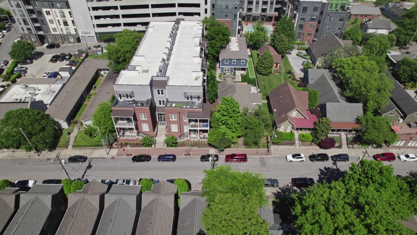 Aerial Shot of Germantown Neighborhood - Nashville, TN