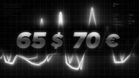 Bitcoin cryptocurrency stock market data chart graph on market exchange. Motion. Visualization of volatility process. - Powered by Shutterstock - Get 15% off with code: PIKWIZARD15