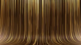 Abstract golden moving line streaks background, luxury golden particle stripes, elegance backdrop for VJ, ceremony and stage show performance