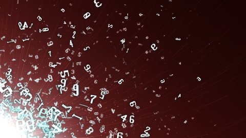 Random Numbers Animation Digital Connections Rendering Stock Footage ...