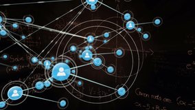 Animation of network of connections over mathematical equations. global business, connections and digital interface concept digitally generated video. - Powered by Shutterstock - Get 15% off with code: PIKWIZARD15