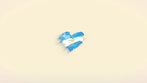 Argentina grunge flag heart for your design. Perfect for screensavers or intros.