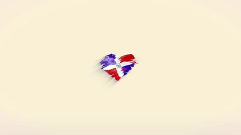 Dominican Republic grunge flag heart for your design. Perfect for screensavers or intros.