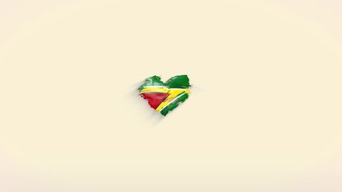 Guyana grunge flag heart for your design. Perfect for screensavers or intros.