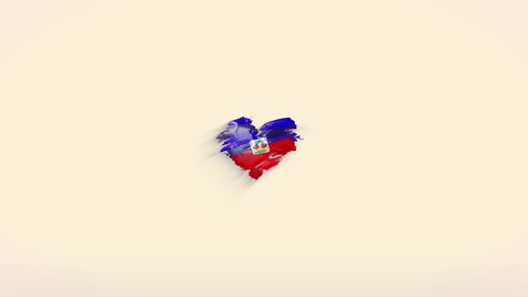 Haiti grunge flag heart for your design. Perfect for screensavers or intros.