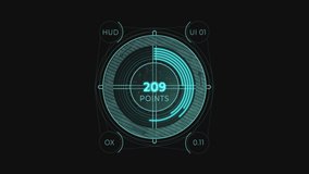 Futuristic infographic with digital technology elements blue. hi-tech style hud element. 4K high quality animation. - Powered by Shutterstock - Get 15% off with code: PIKWIZARD15
