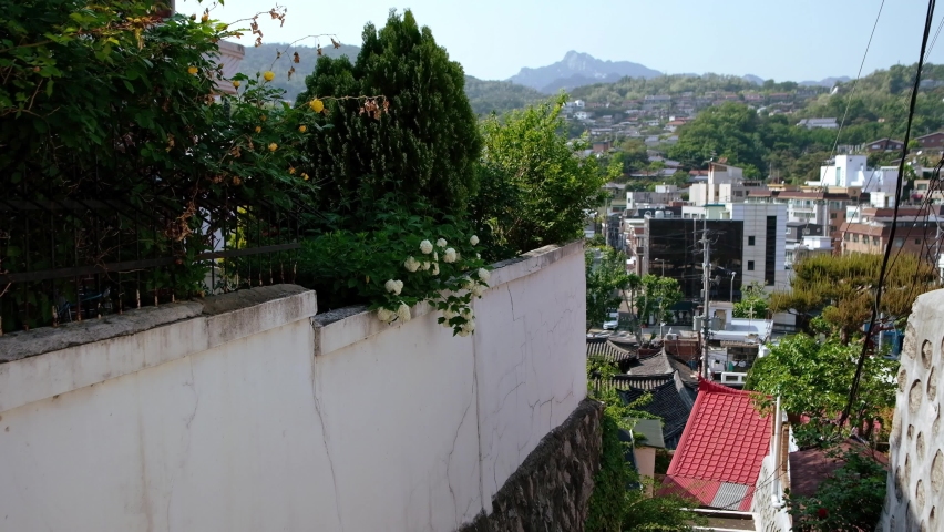 View of Seongbuk-dong street in Seoul, Korea