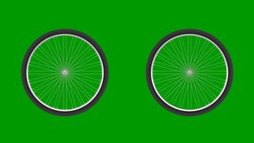bicycle wheel moving animation green screen loop with alpha  - Powered by Shutterstock - Get 15% off with code: PIKWIZARD15
