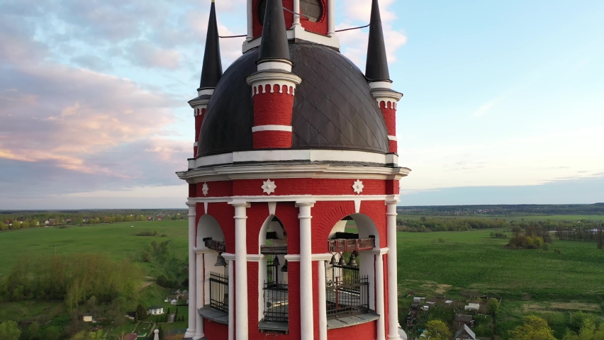 View of St. Nicholas Cathedral (1802-1814) on sunny summer evening. Mozhaysk, Moscow Oblast, Russia.