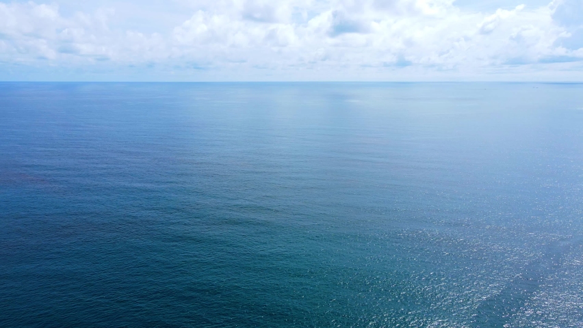 Aerial view sea horizon as far as the eye can see One part sky, one part sea. | Shutterstock HD Video #1091346187