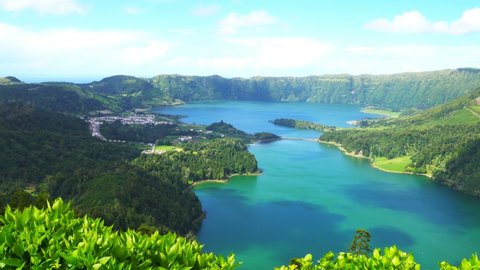 Lagoa das Sete Cidades, Lagoon of the Seven Cities in Sao Miguel Island, Azores, Real Time 02 of 04
